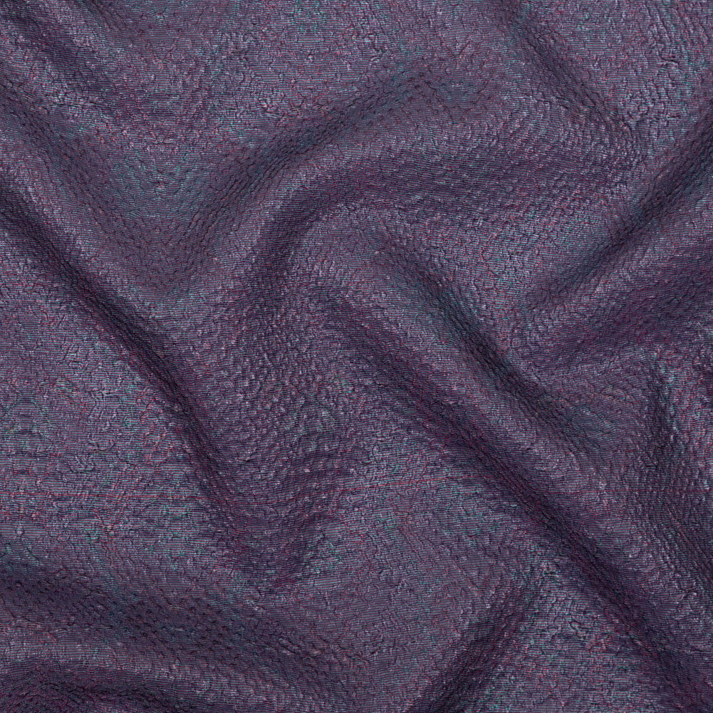 Metallic Purple and Blue Striped Bubble Wrap Organza Brocade - Joann Fabrics