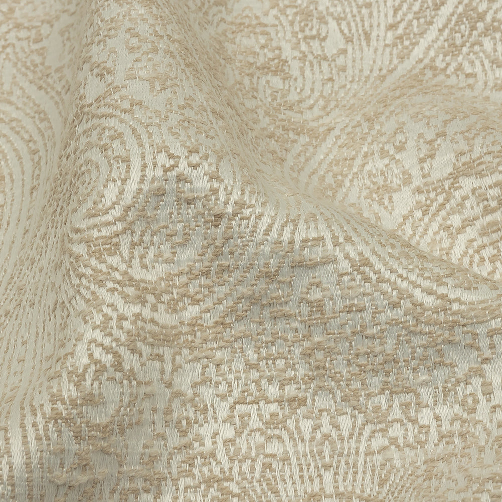 Cotton and Recycled Polyester Drapery Jacquard - Champagne Delicate Paisley - British Imported - Joann Fabrics