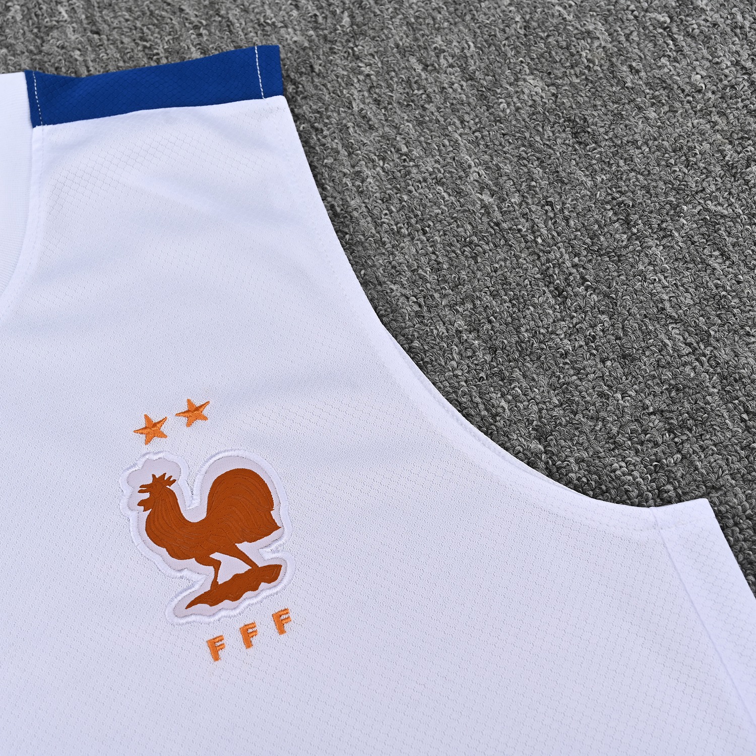 France 2026 Vest Training Set - White Vest and Deep Blue Shorts - UnitedFutballJersey
