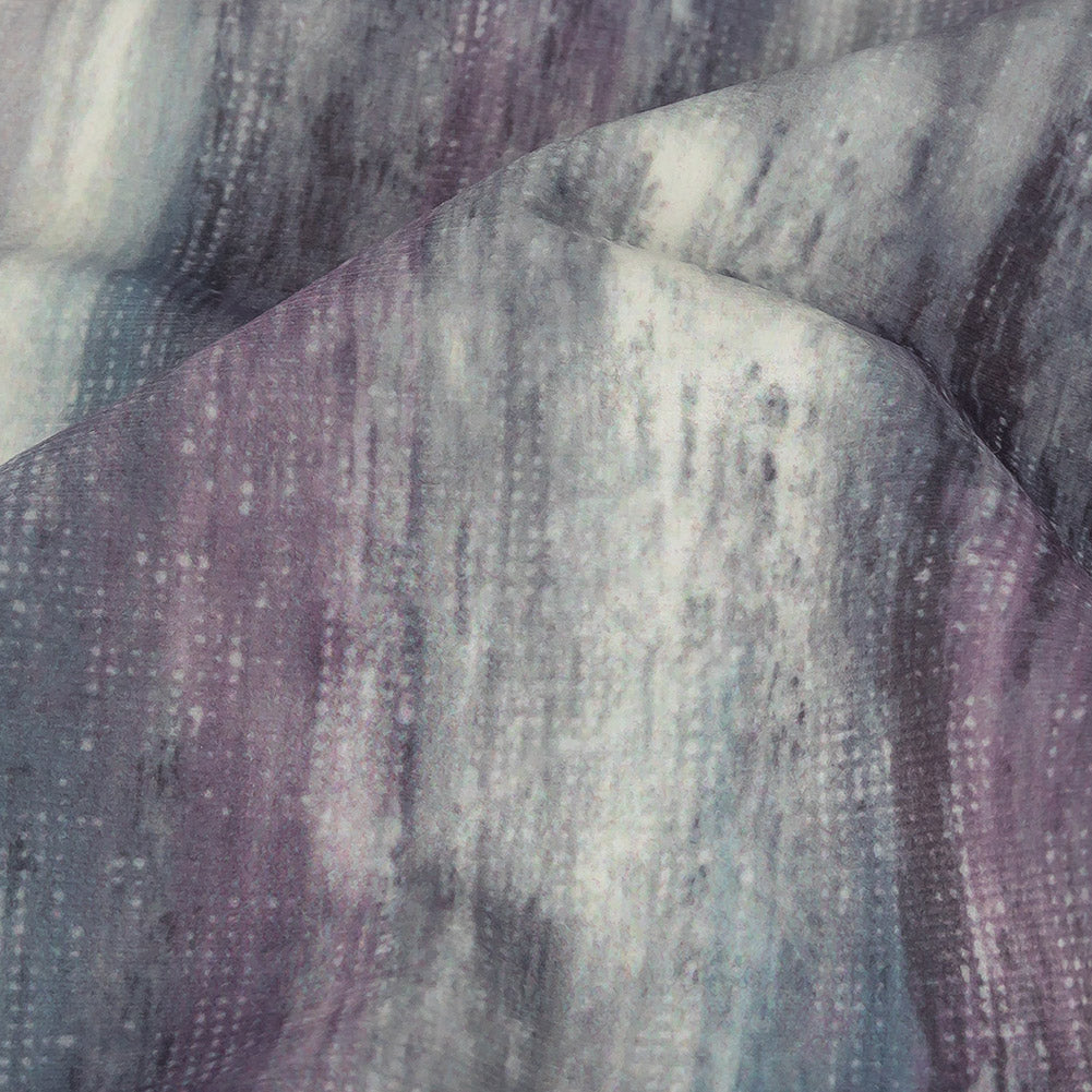 Polyester Knit Microvelvet Print - Mist Brushstrokes - British Imported - Joann Fabrics