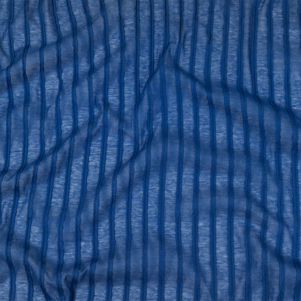 Italian Nautical Blue Pintucked Sheer Rayon Jersey - Joann Fabrics