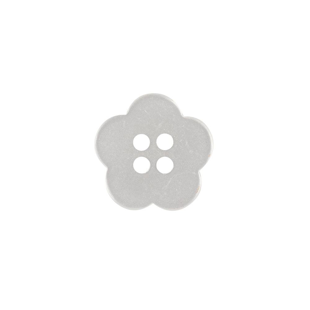 Shiny Lucent White Tinted 4-Hole Flower Shaped Button - 25L/16mm - Joann Fabrics