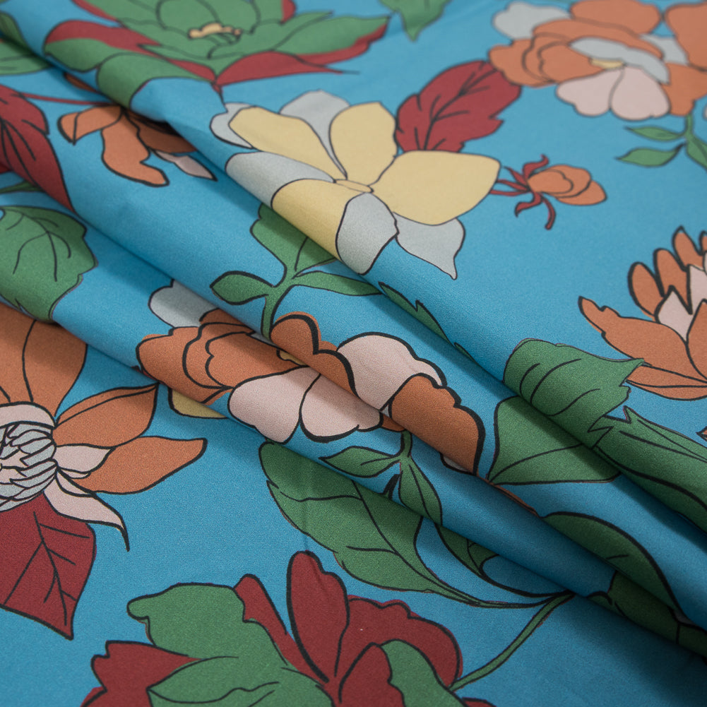 Cotton Poplin - Blue Floral - Libertad de Excelencia Print - Mood Exclusive Avenable Collection - Joann Fabrics