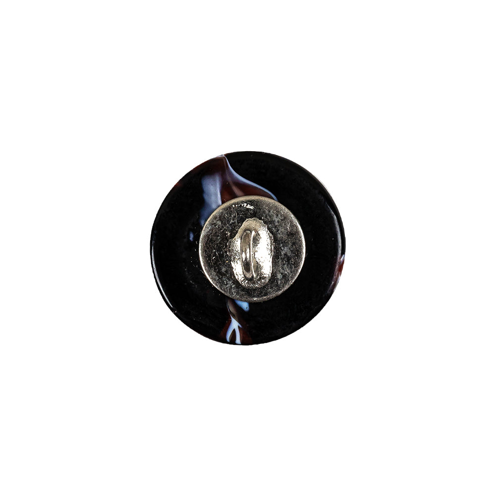 Vintage Black, Red and Blue Mosaic Domed Shank Back Glass Button - 24L/15mm - Joann Fabrics