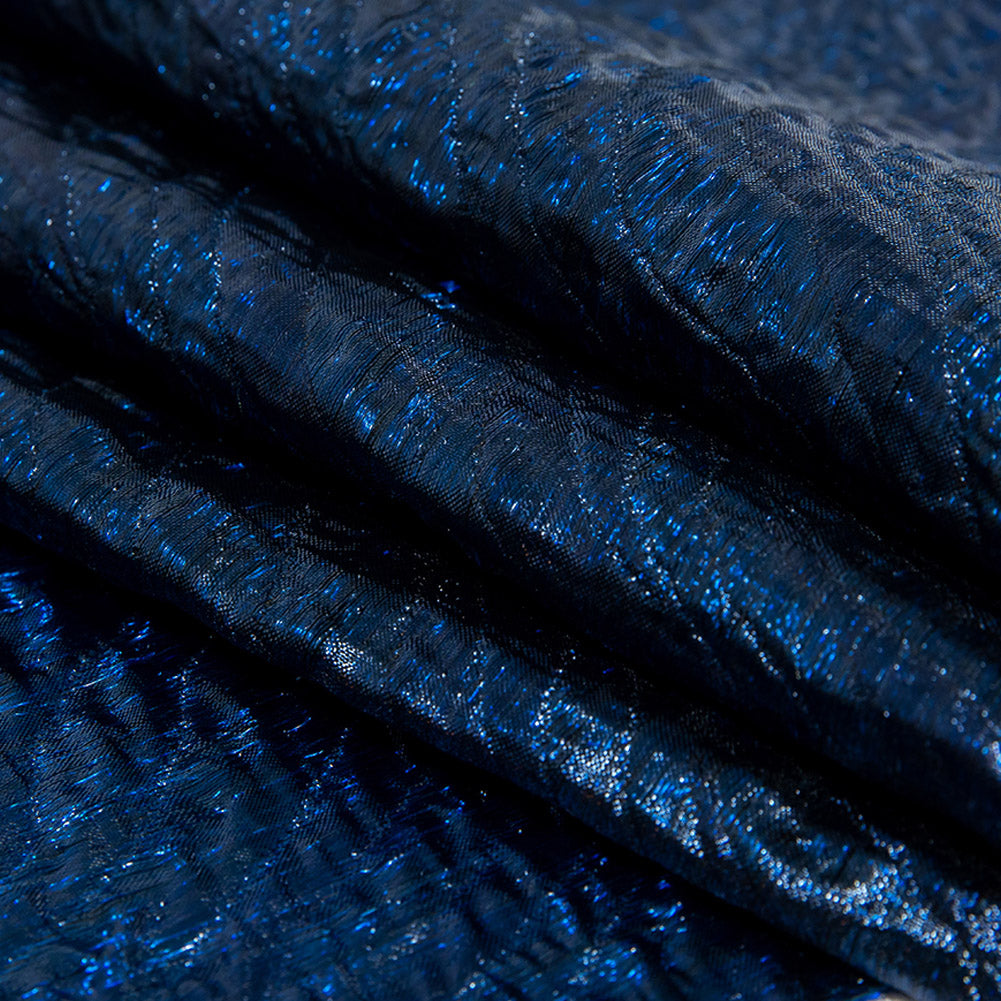 Metallic Royal Blue Rippling Luxury Brocade - Joann Fabrics