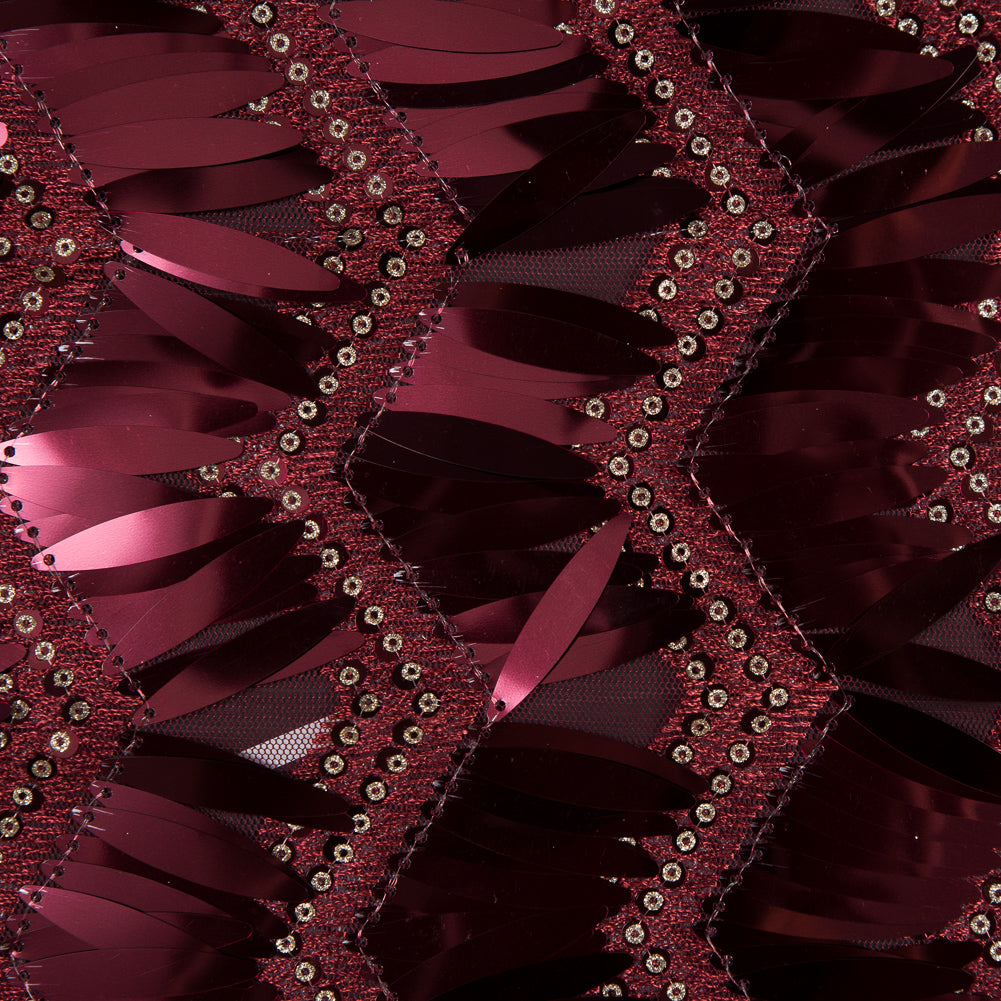 Fringe Sequin Fabric - Cranberry Chevrons - Joann Fabrics