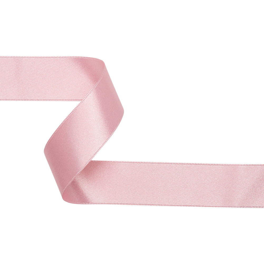 Pink Double Face French Satin Ribbon - 1