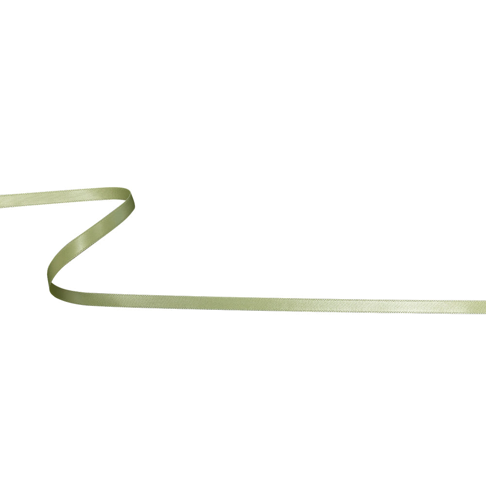 Lime Cream Single Face Satin Ribbon - 0.25