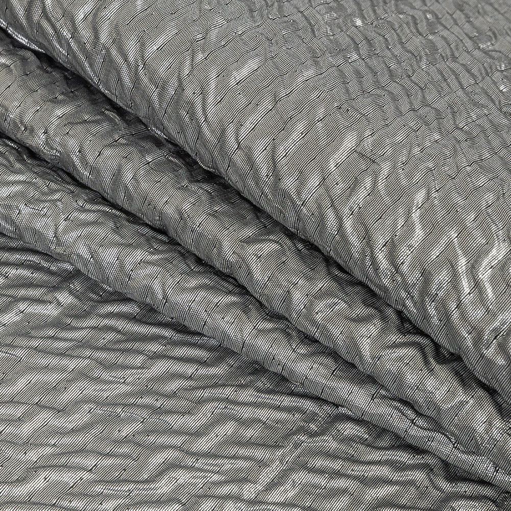 Capella Metallic Silver Wavy Luxury Brocade - Joann Fabrics
