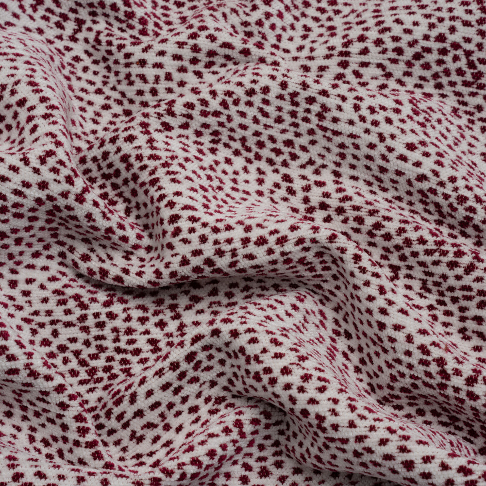 Upholstery Chenille - Raspberry Spotted - Remus Collection - Joann Fabrics