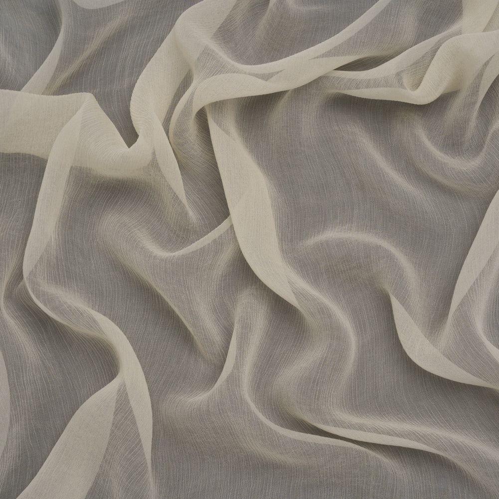 Crinkled Viscose Georgette - Cream - Famous Australian Designer Deadstock - Joann Fabrics
