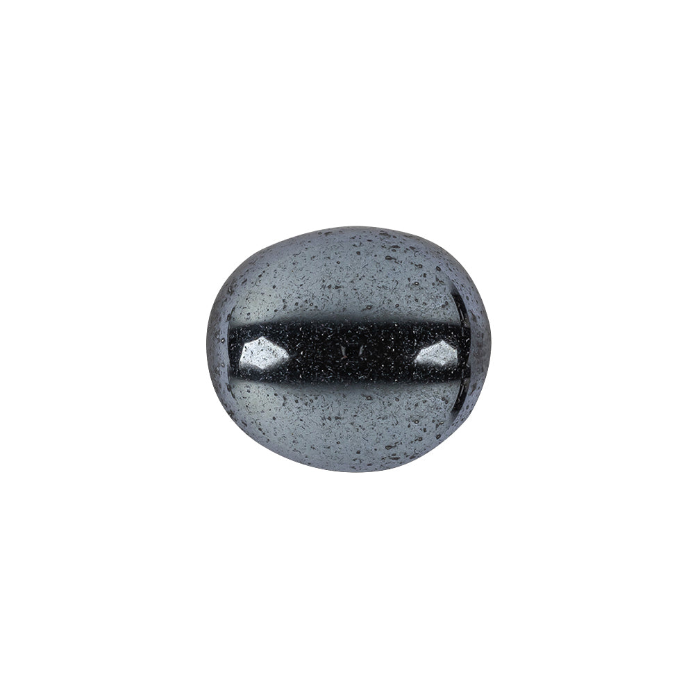 Hematite Dome Shaped Oval Self Back Button - 28L/18mm - Joann Fabrics