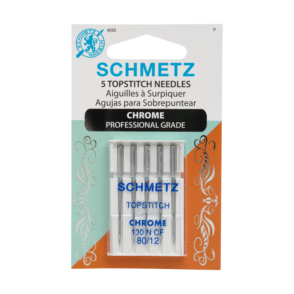 Schmetz Chrome Topstitch Machine Needles - 80/12 - 5 ct - Joann Fabrics