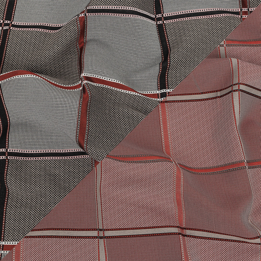 French Peat and Space Cherry Plaid Double Faced Jacquard Suiting - Joann Fabrics