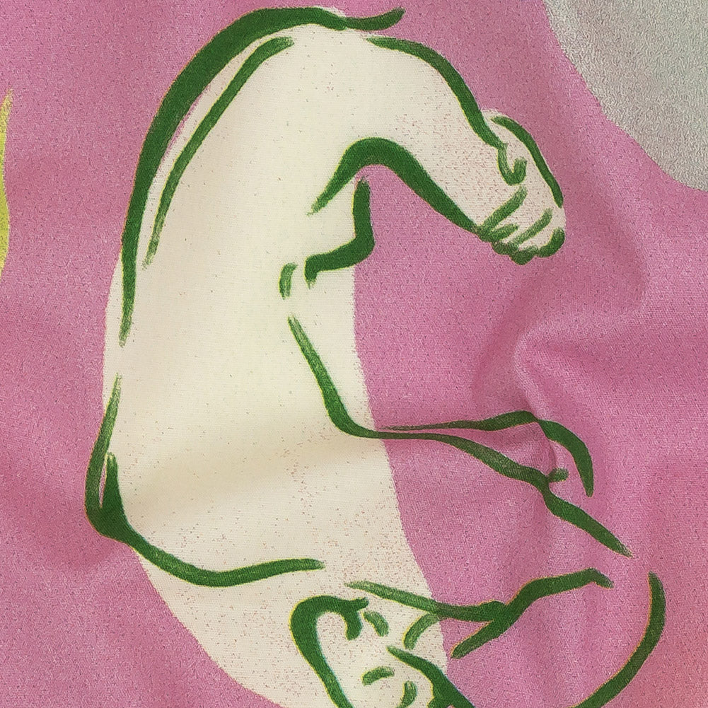 Mood Exclusive Hot Pink Gestural Expressions Stretch Cotton Poplin - Joann Fabrics