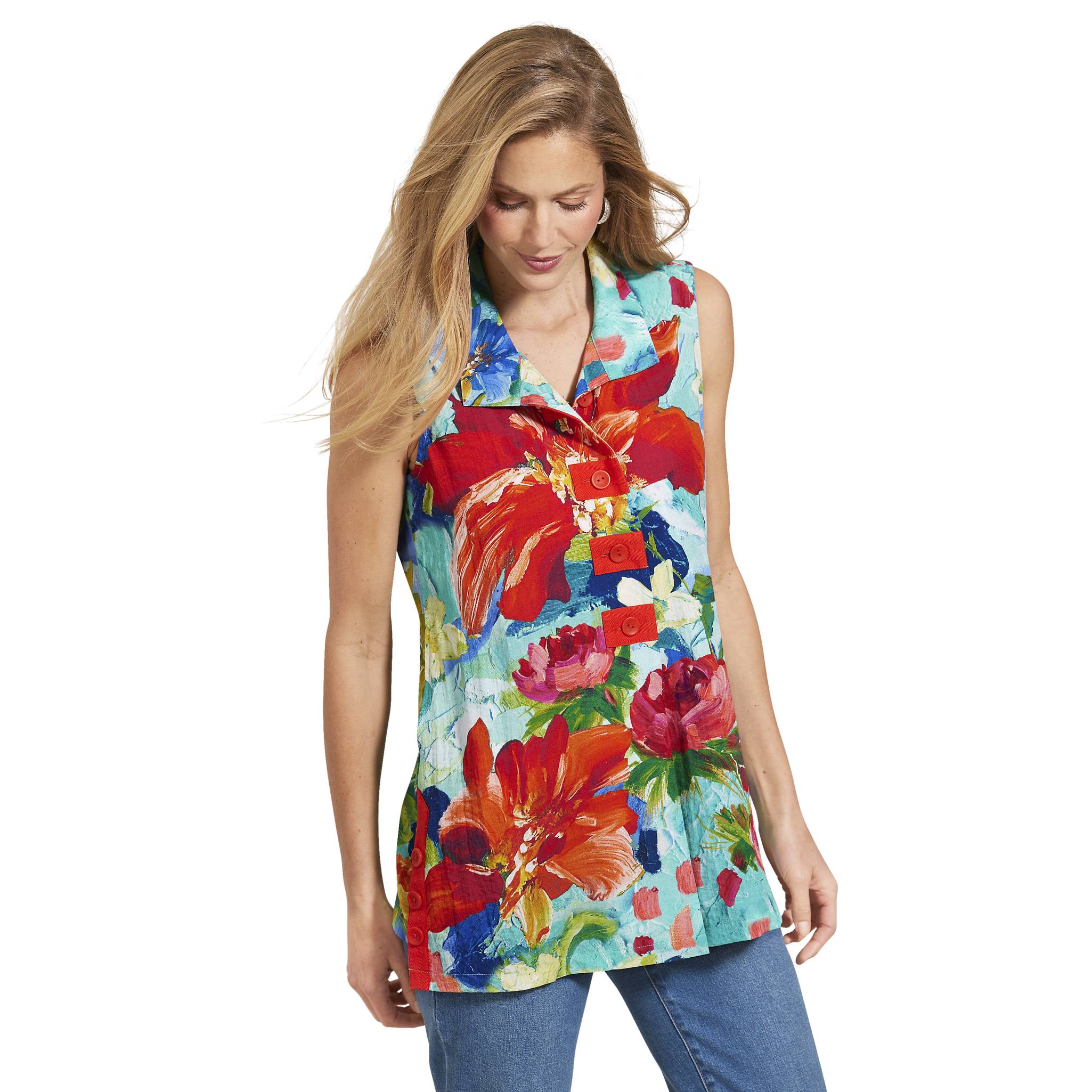 Bold Floral Tunic - Northstyle Catalog