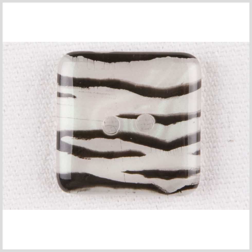 Iridescent Zebra Striped 2-Hole Square Plastic Button - 32L/20mm - Joann Fabrics