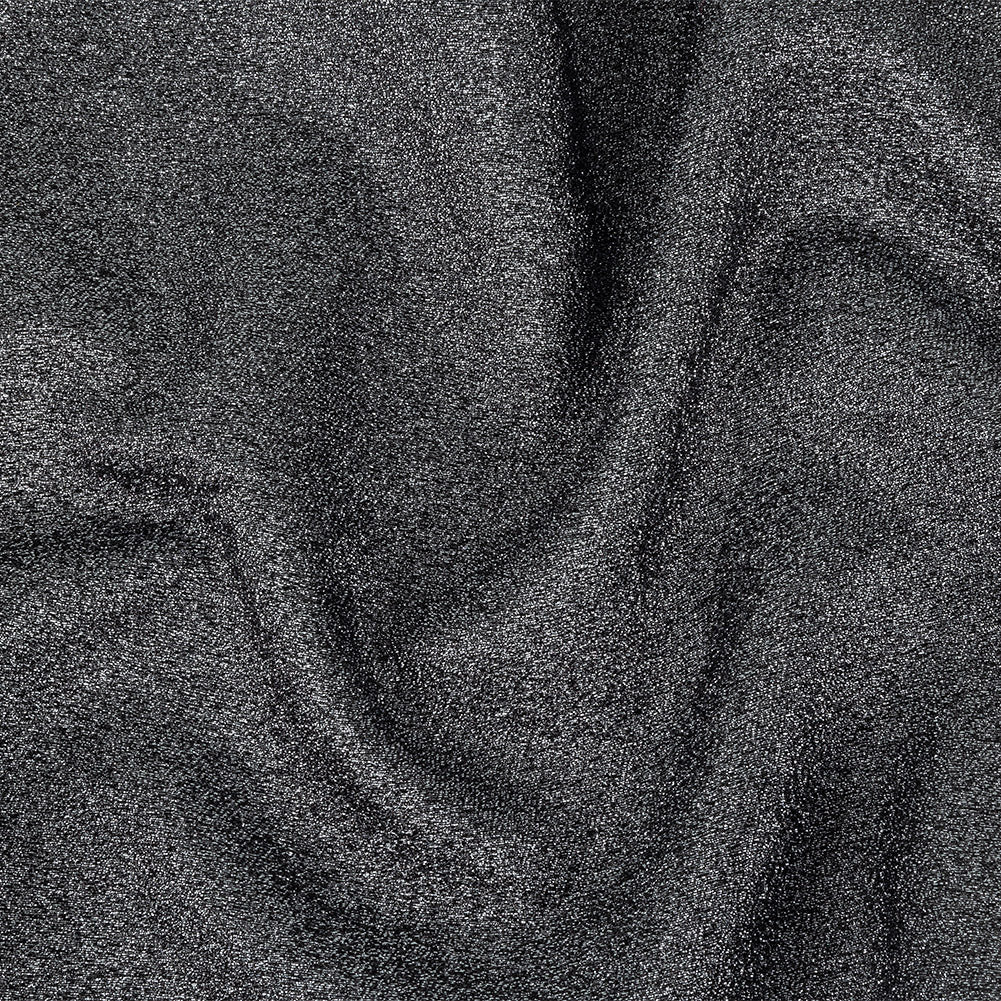 Cygnus Metallic Black and Silver Crinkled Lame Luxury Brocade - Joann Fabrics
