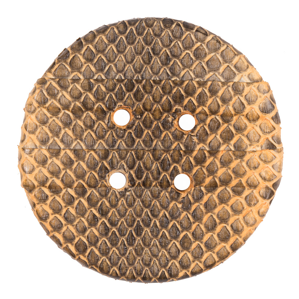 Cashew Snakeskin Covered 4-Hole Button - 96L/61mm - Joann Fabrics