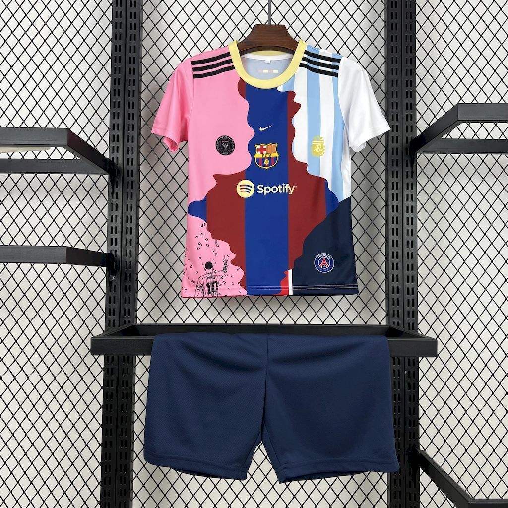 2025/2026 Barcelona Messi Commemorative Football Jersey 1:1 Thai Quality Kids Size