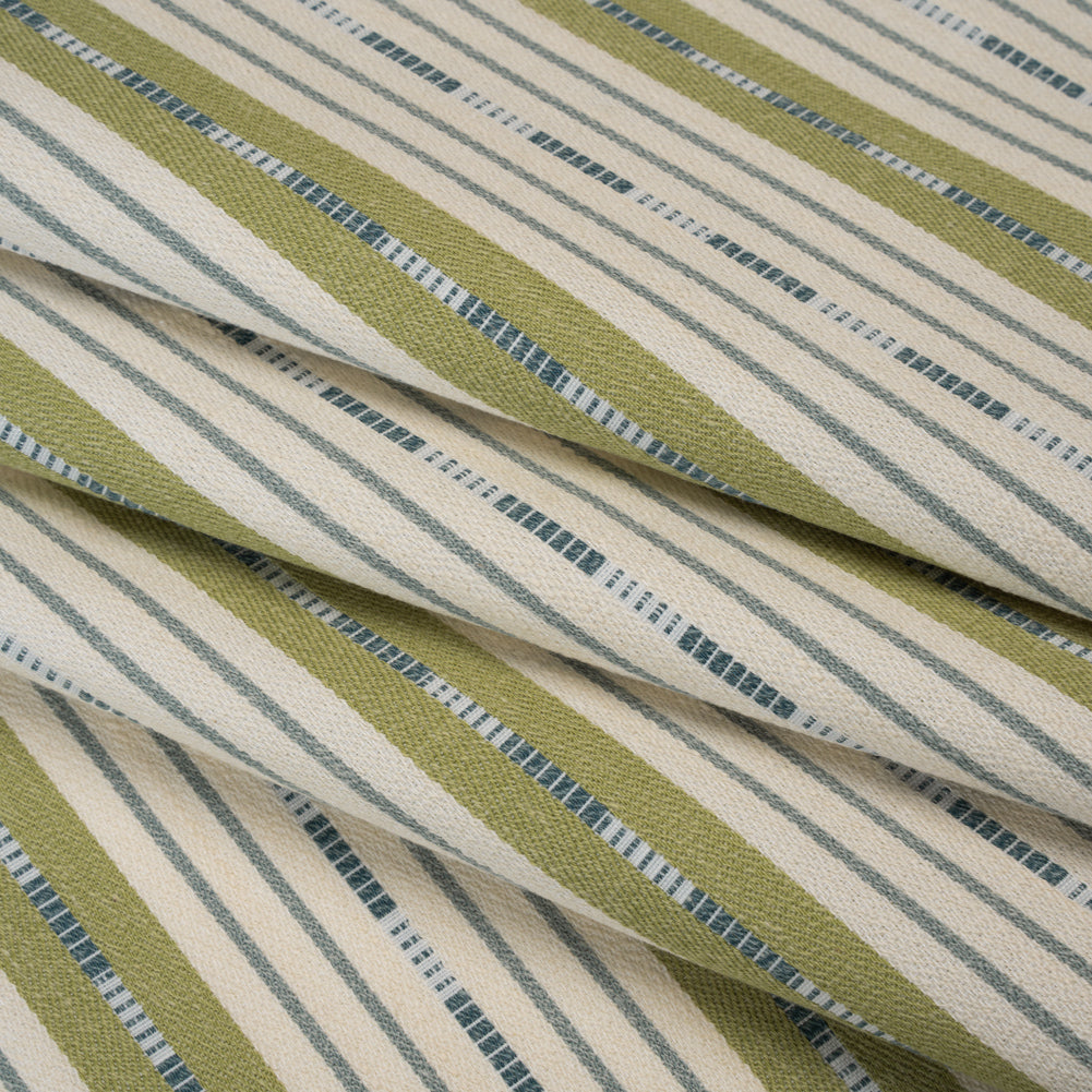 Recycled Polyester Twill Jacquard - Lagoon Stripes and Dashes - British Imported - Joann Fabrics