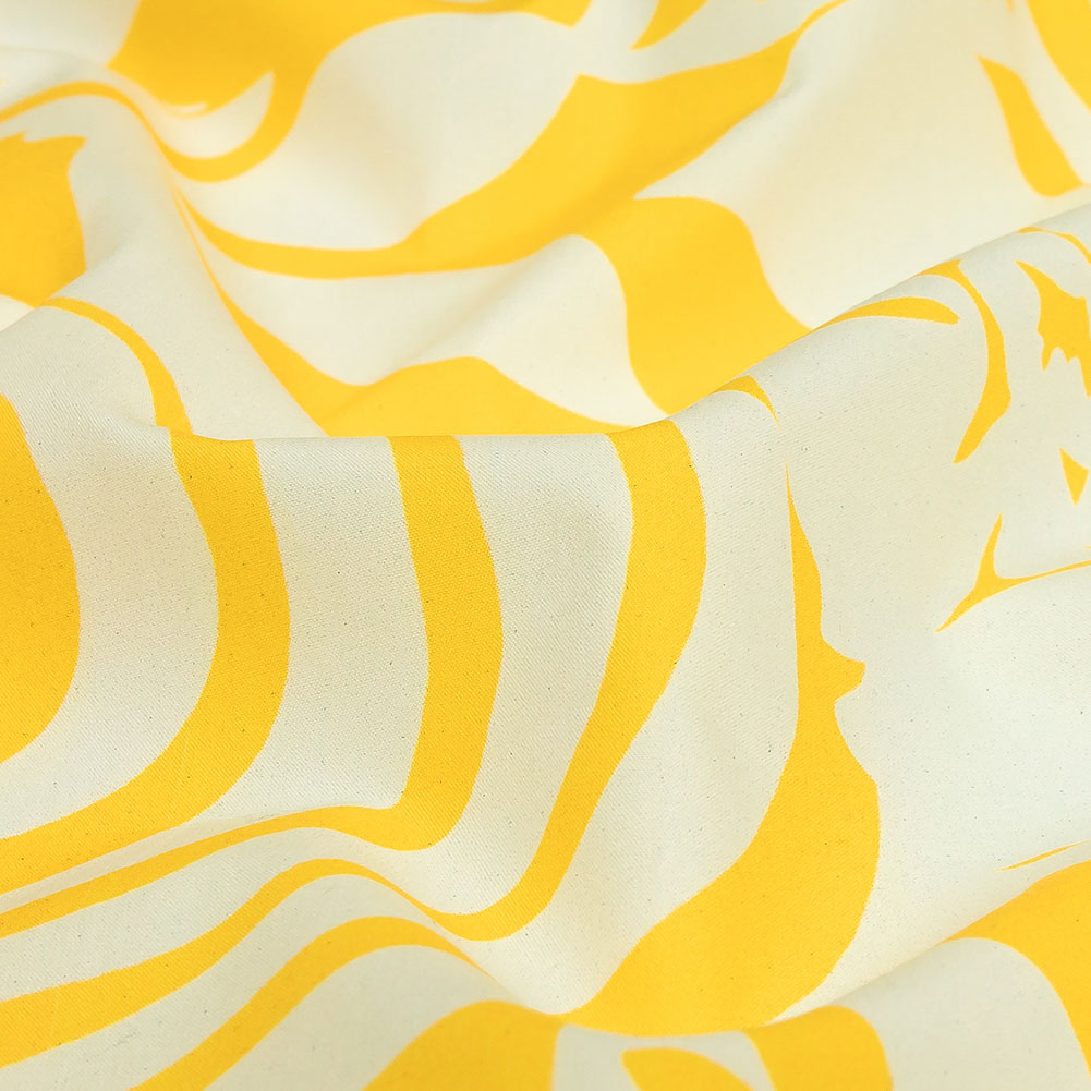 Cotton Poplin - Yellow Floral - Implicacion de la Sinceridad Print - Mood Exclusive Avenable Collection - Joann Fabrics