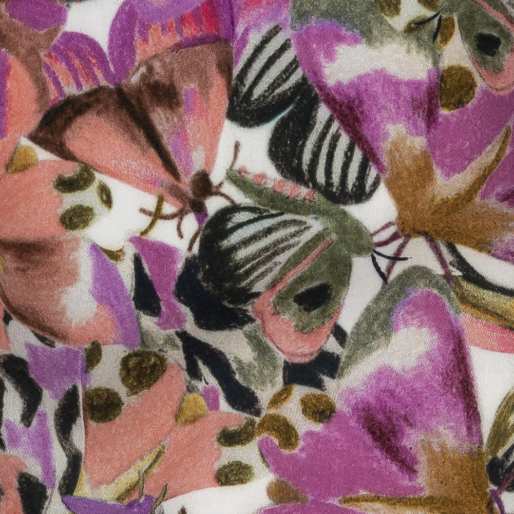 Rayon Batiste Print - Pink and White Butterflies - Mood Exclusive Pastel Papillon - Joann Fabrics