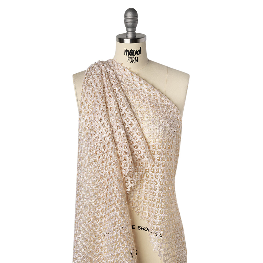 Guipure Lace - Bleached Sand Scale Scallops - Joann Fabrics