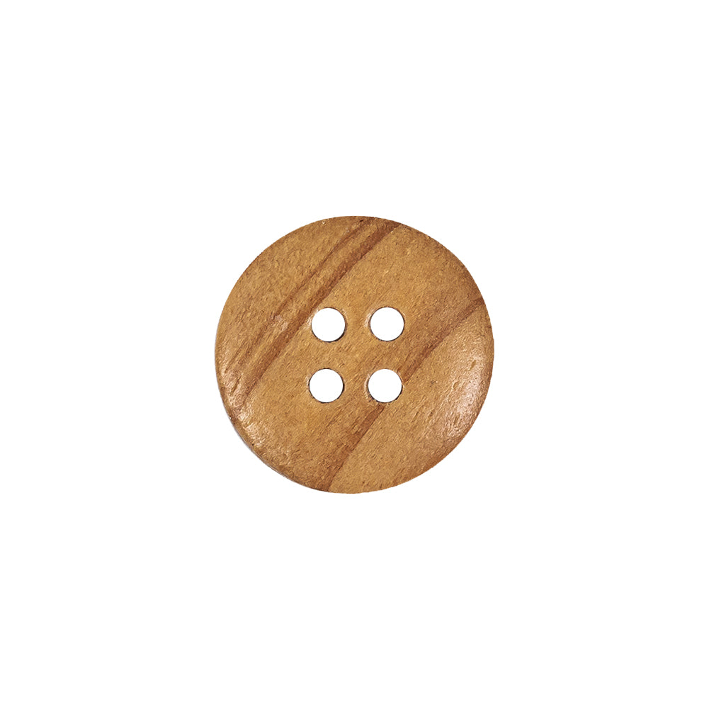 Natural Rolled Rim 4-Hole Wood Button - 24L/15mm - Joann Fabrics