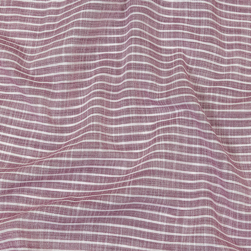 Amaranth and White Striped Slubbed Cotton and Polyester Woven - Joann Fabrics