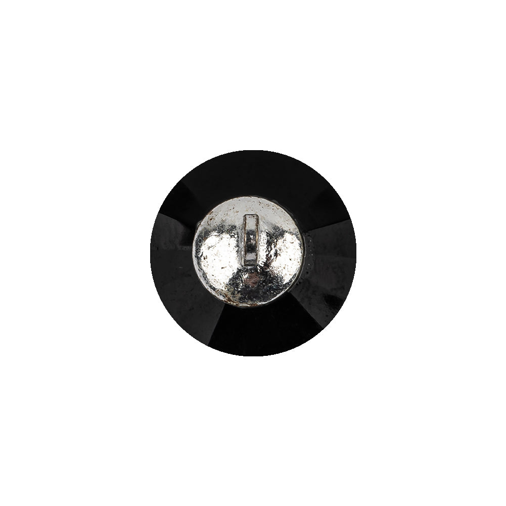 Vintage Swarovski Jet and Silver Cone-Shaped Shank Back Button - 25L/16mm - Joann Fabrics