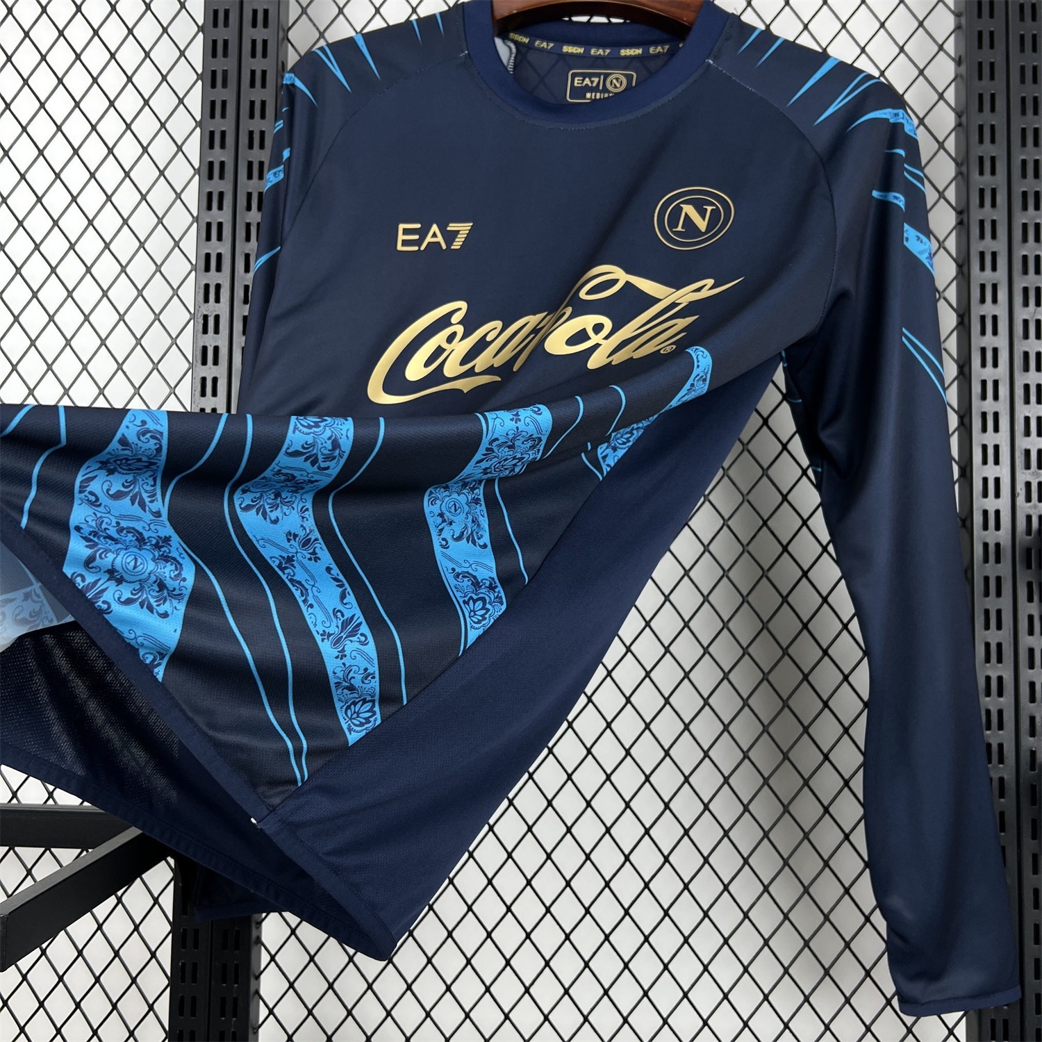 Napoli 25-26 CocaCola Dark Blue Special Long Sleeves Jersey - Fans Version - UnitedFutballJersey