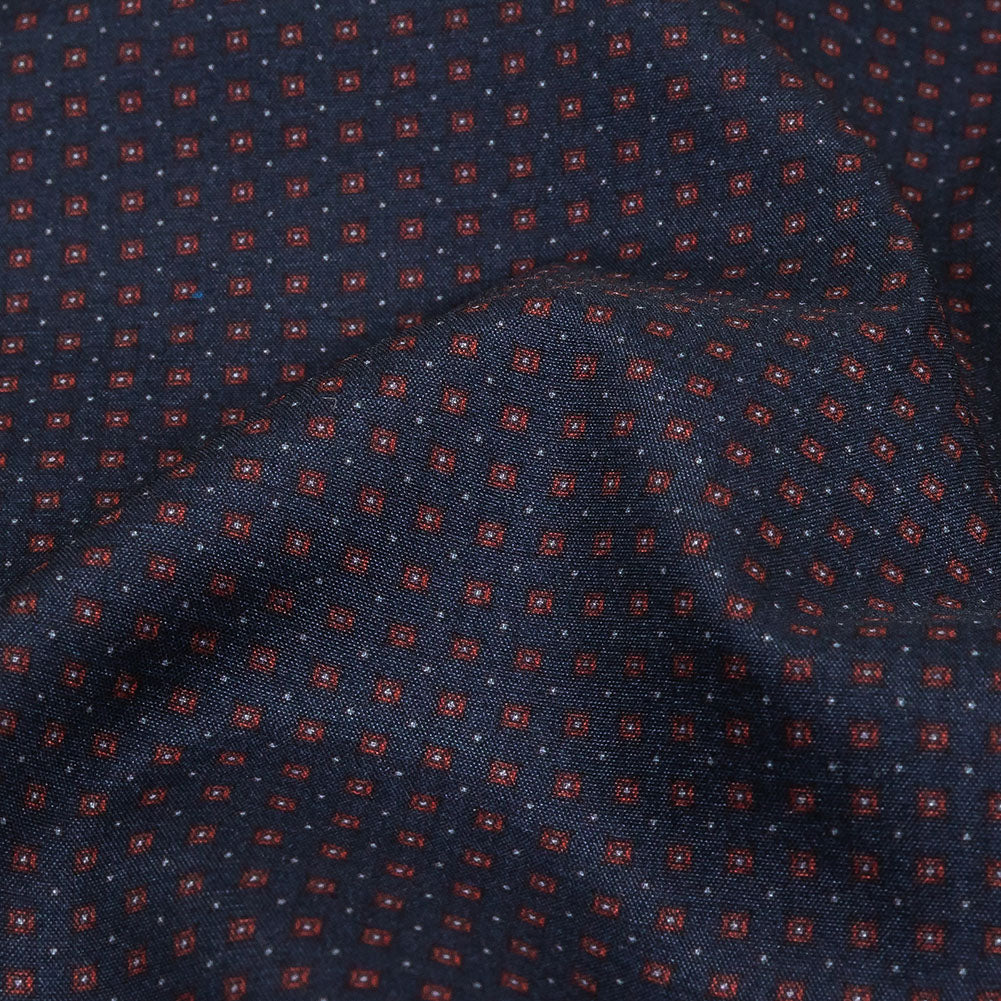 Black Iris, Red and White Tiny Medallions Stretch Polyester Woven - Joann Fabrics