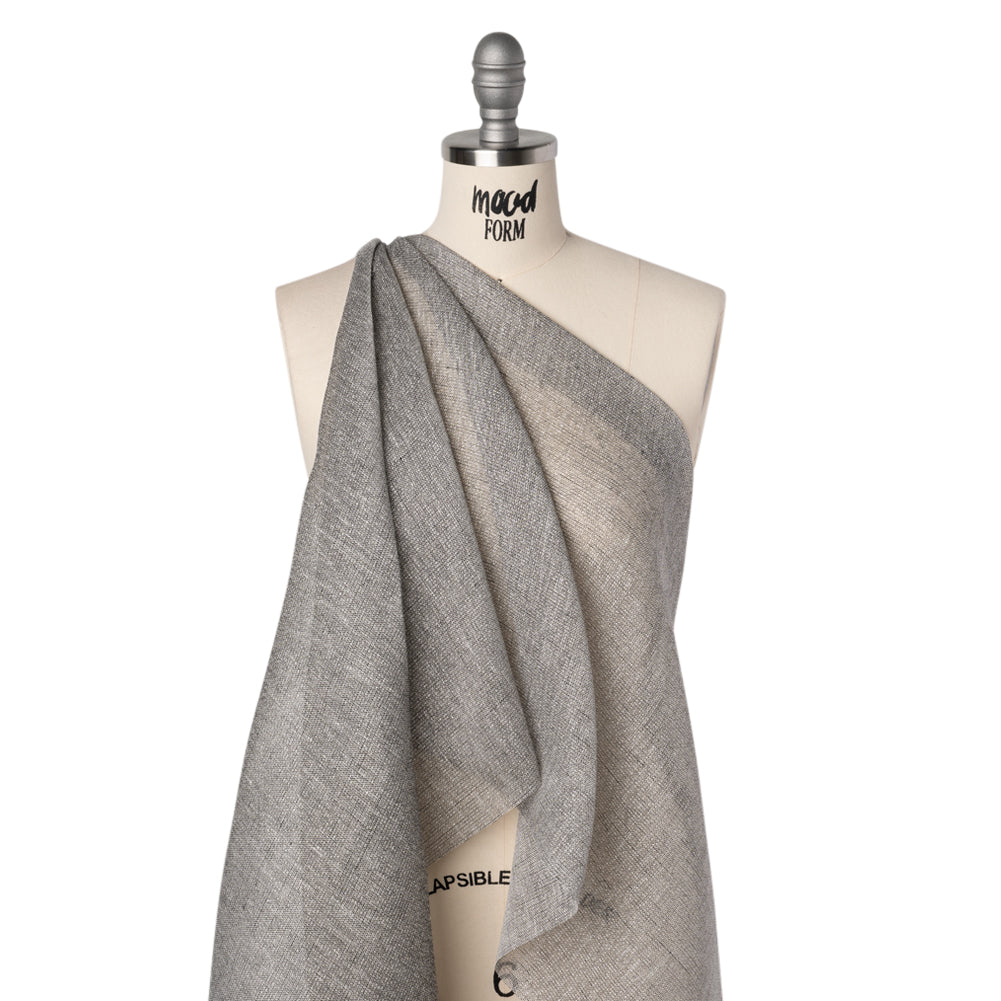 Two-Tone Metallic Linen Scrim - Black, White and Silver - Joann Fabrics