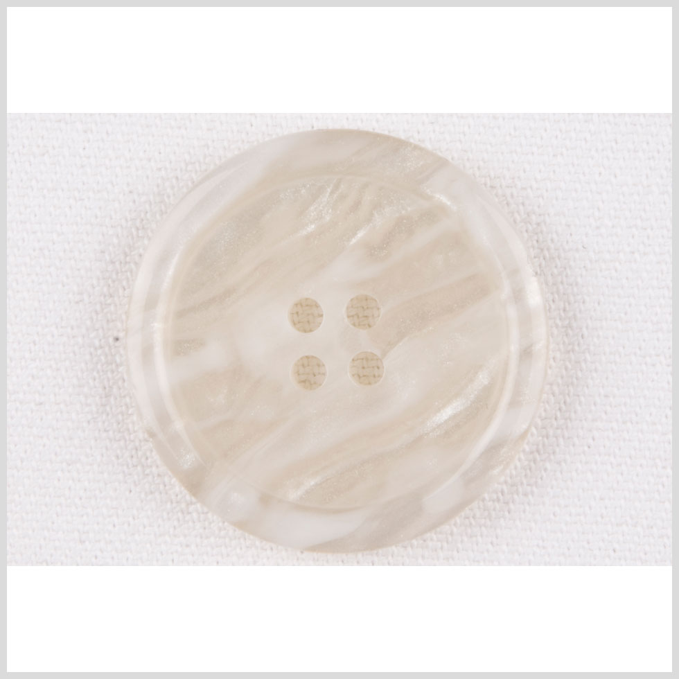 Plastic 4-Hole Button - 50L/32mm - Ivory and White Waves - Joann Fabrics