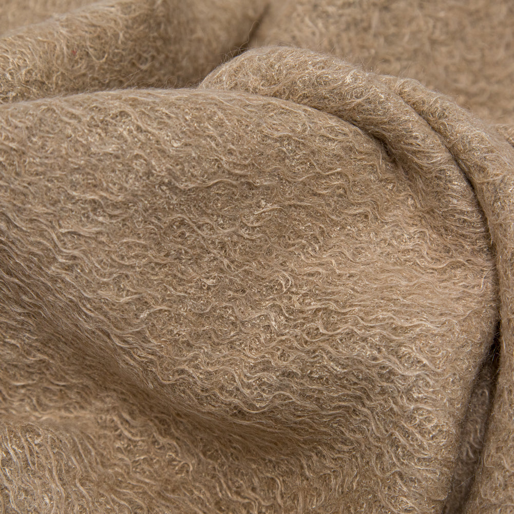 Novelty Black Olive Heavyweight Wool Coating with Golden Egg Laminate - Joann Fabrics