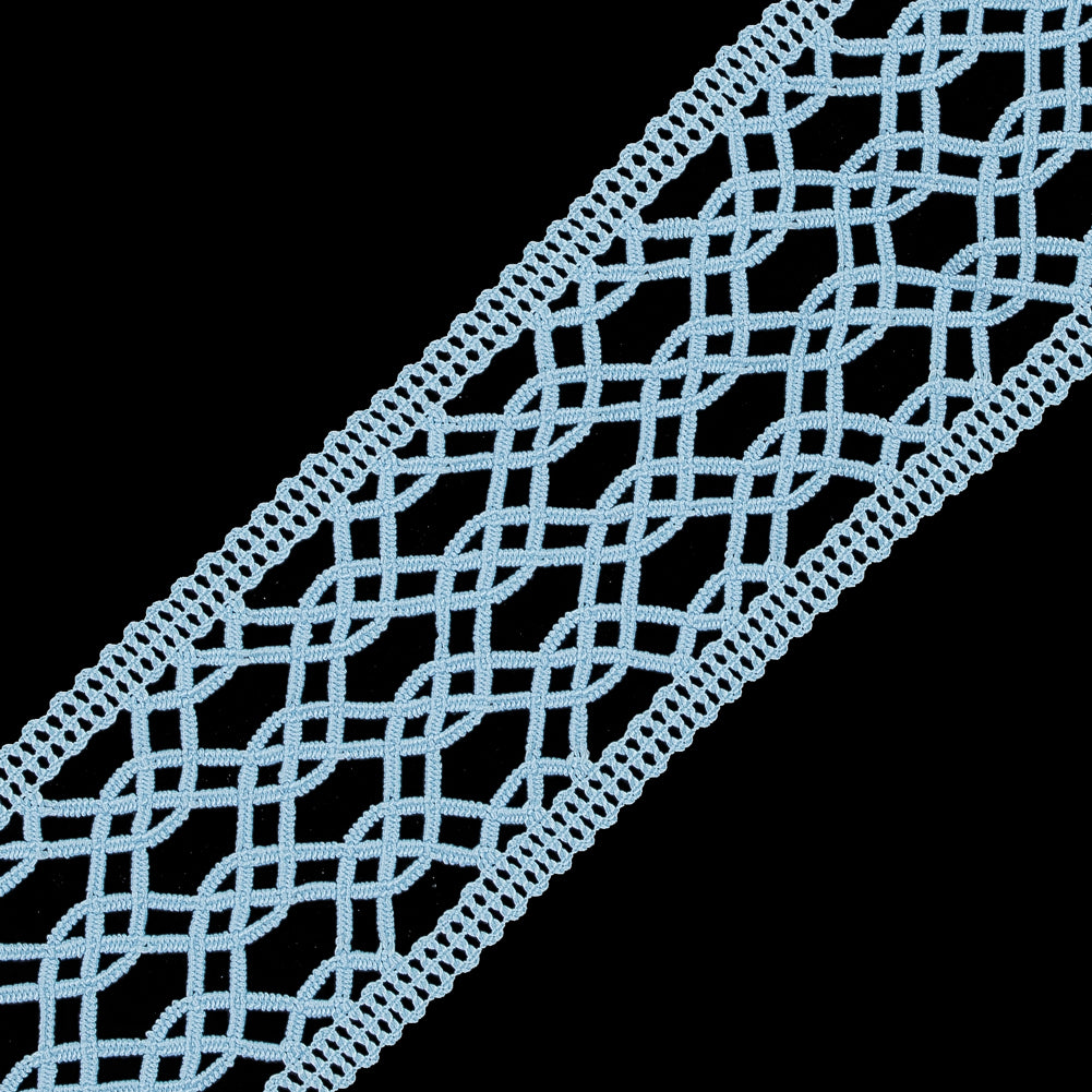Light Blue European Crochet Trim - 2.25