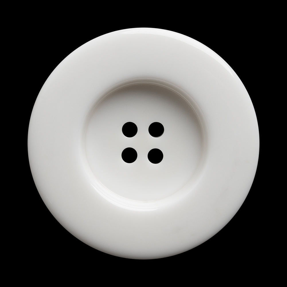 Plastic 4-Hole Button - 54L/34mm - White Chunky Tire Rim - Joann Fabrics