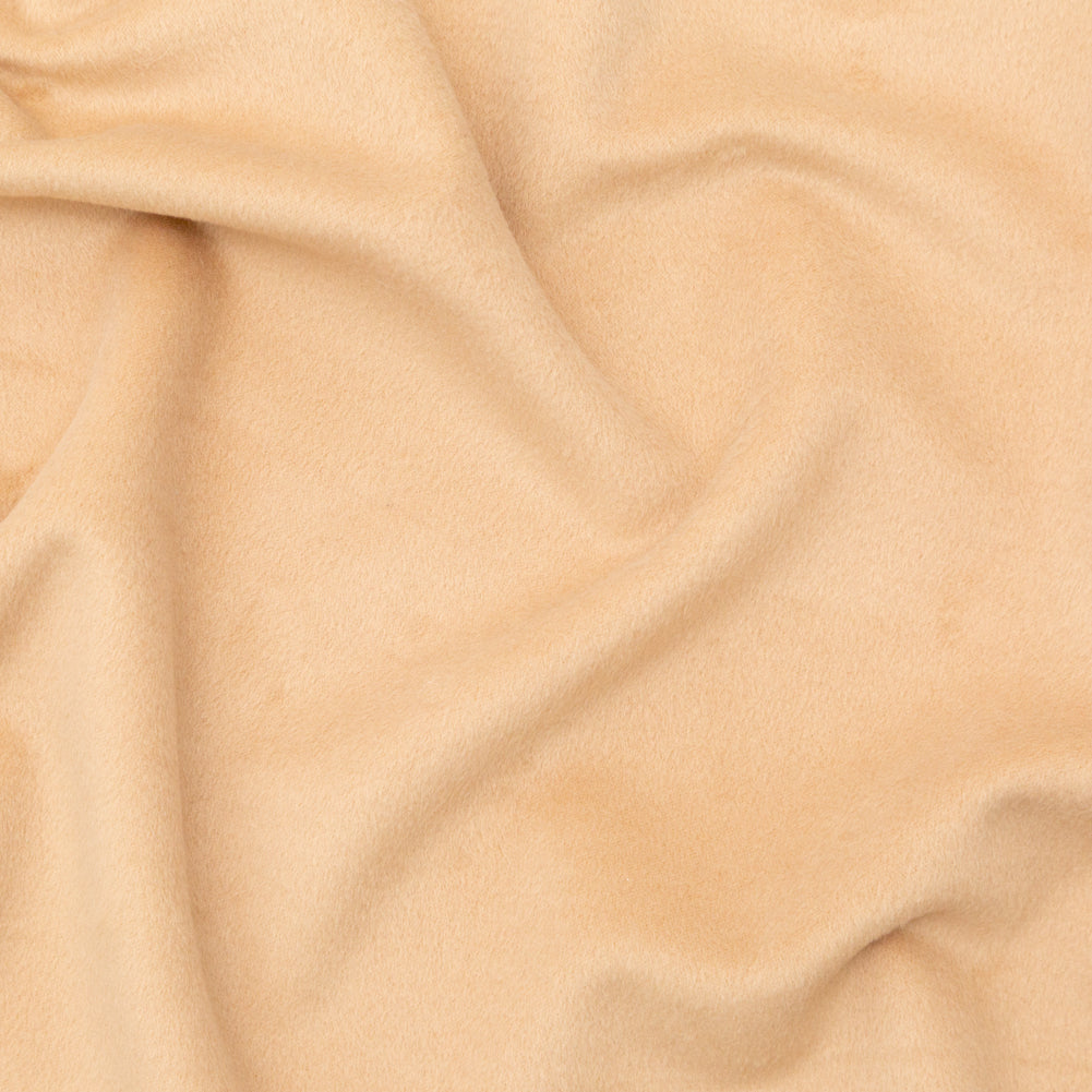 Italian Beige Faux Camel Hair Coating with White Jersey Backing - Joann Fabrics