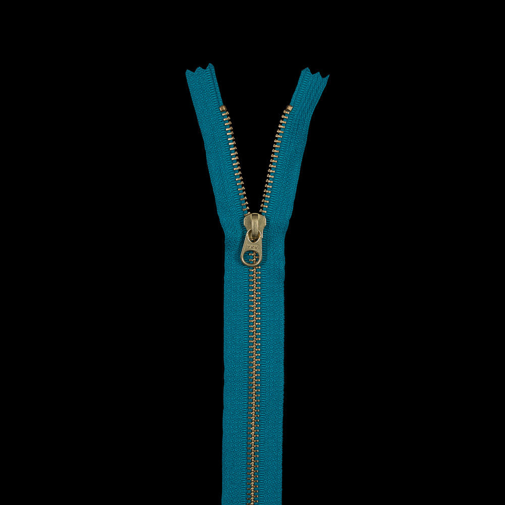 Metal Closed Bottom Zipper with Gold Teeth 9