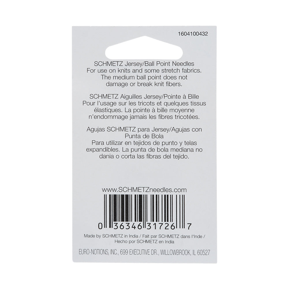 Schmetz Jersey/Ball Point Machine Needles - 90/14 - 5 ct - Joann Fabrics