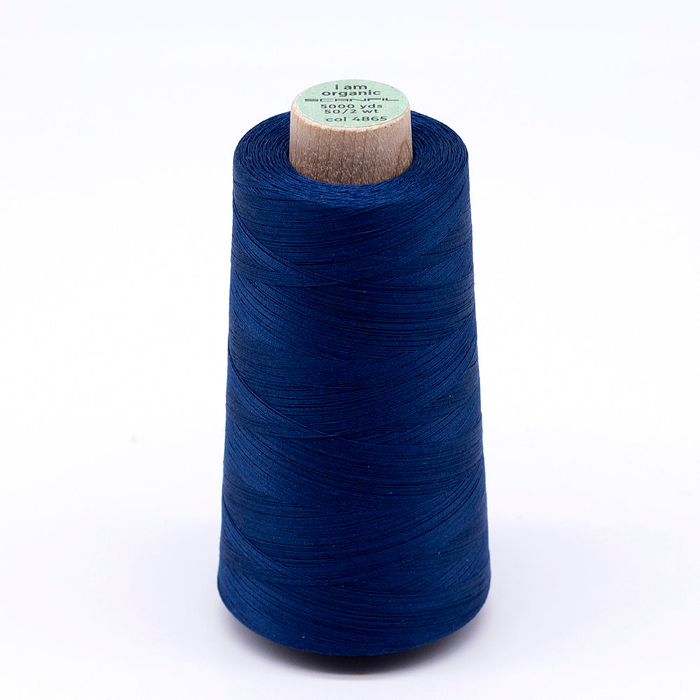 SCANFIL® 50wt Organic Pima Cotton Thread 5000 yd Cones - 4865 Sailor Blue - Joann Fabrics