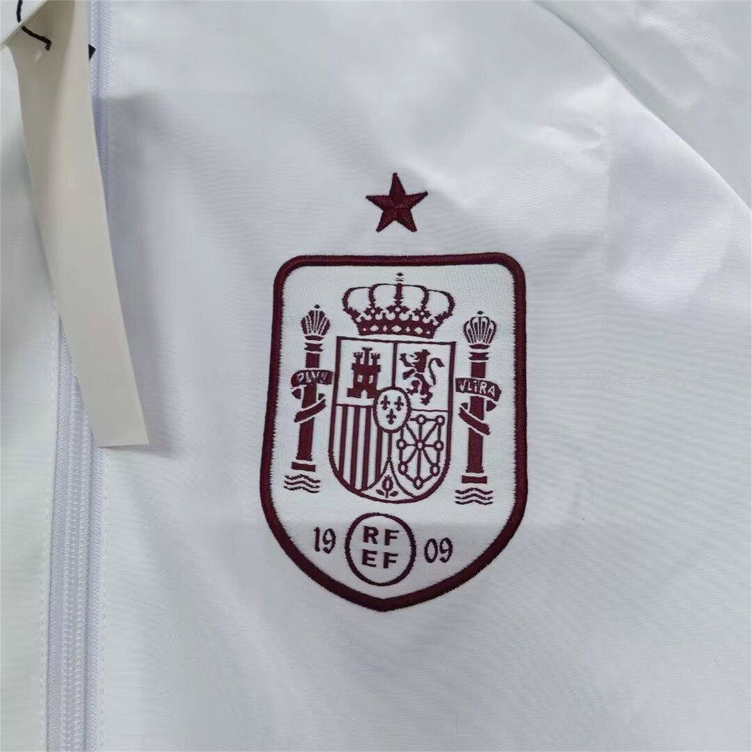 Spain 2026 Windbreaker Jacket - White - UnitedFutballJersey