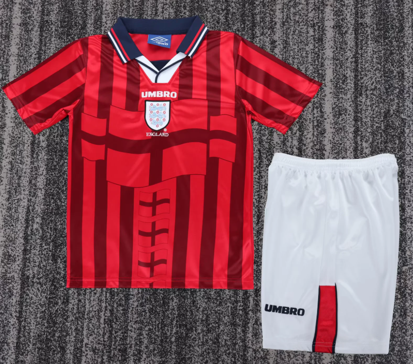 1998 Retro England Away Football Shirt 1:1 Thai Quality Kids Size