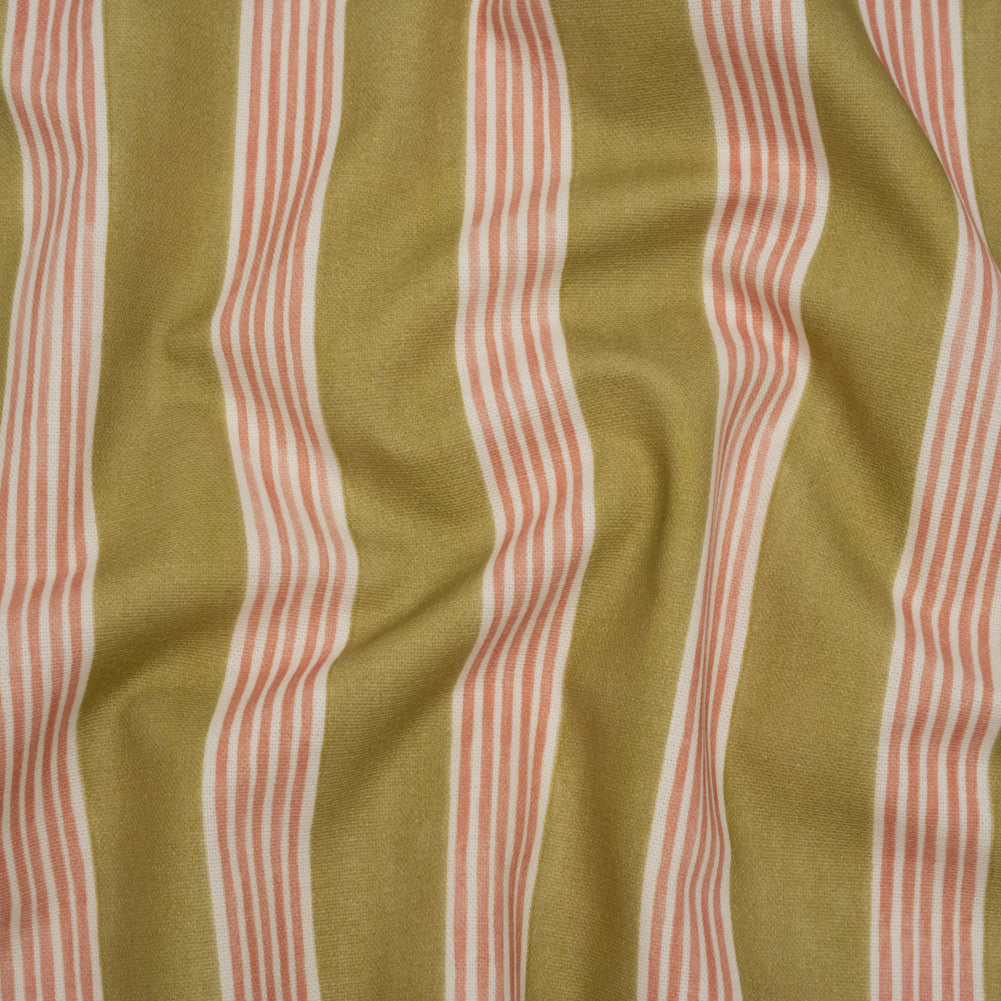 Brushed Cotton and Linen Canvas - Carnation Stripes - British Imported - Joann Fabrics