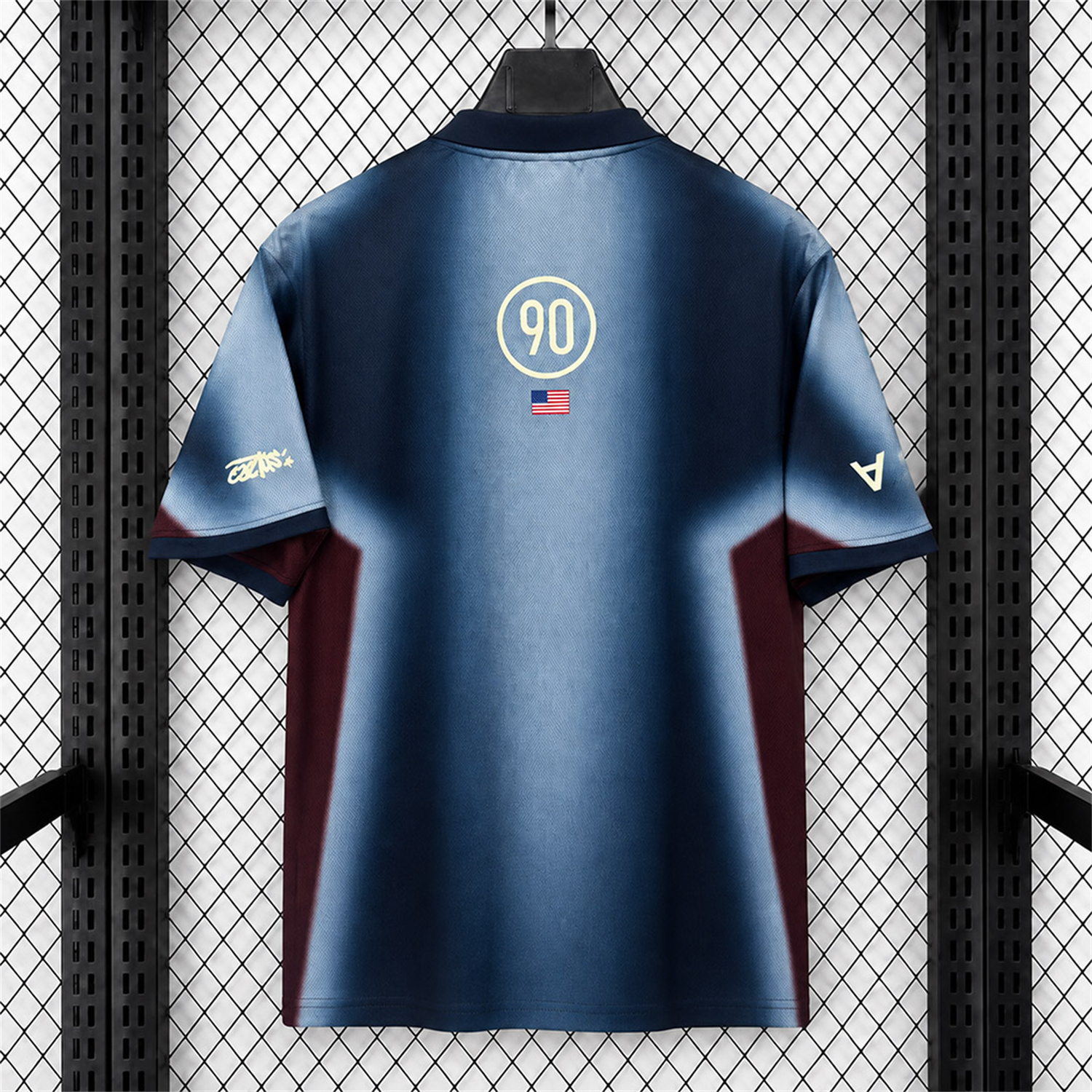United States USA 2026 x Cactus Jack Total 90 Retro Style Blue Jersey - Fans Version - UnitedFutballJersey