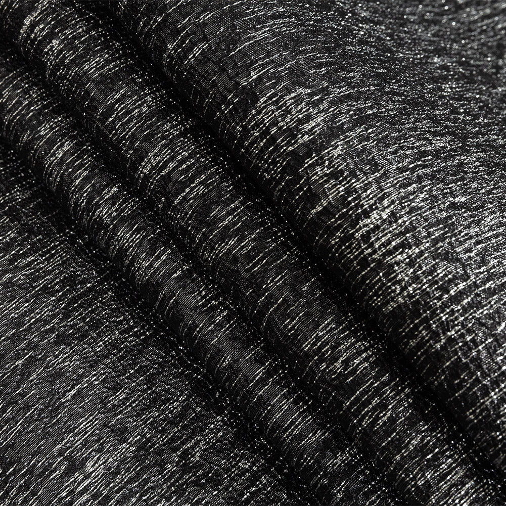 Metallic Black and Silver Crackle Luxury Brocade - Joann Fabrics