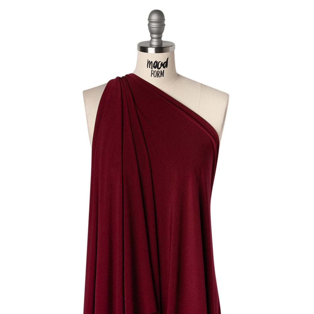 Stretch Polyester Tricot - Wine Red - Designer Deadstock - Joann Fabrics