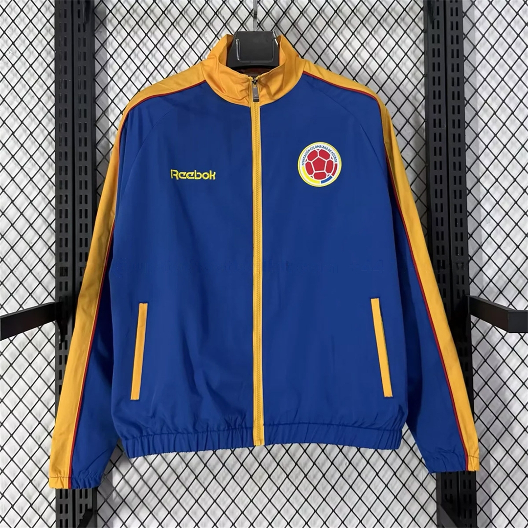 Colombia 2026 Windbreaker Jacket - Blue With Yellow - UnitedFutballJersey