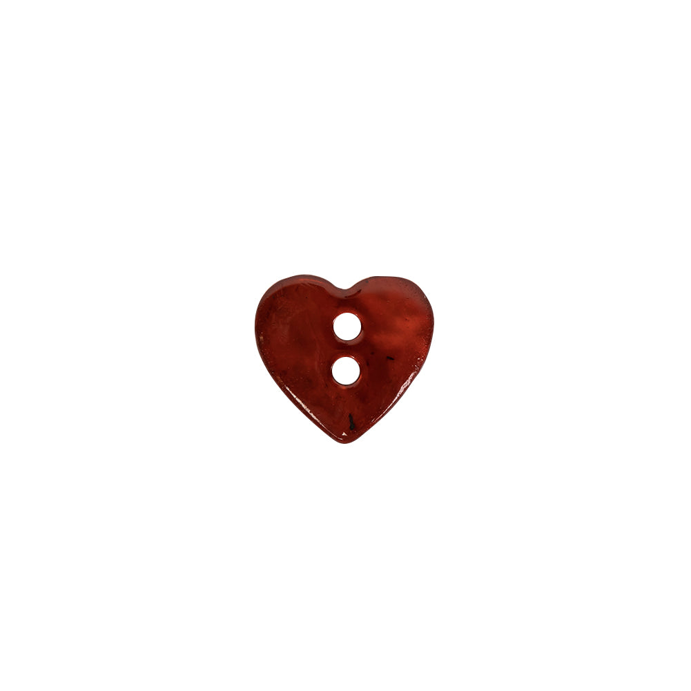 Italian Red Heart-Shaped Shell Button - 18L/11.5mm - Joann Fabrics